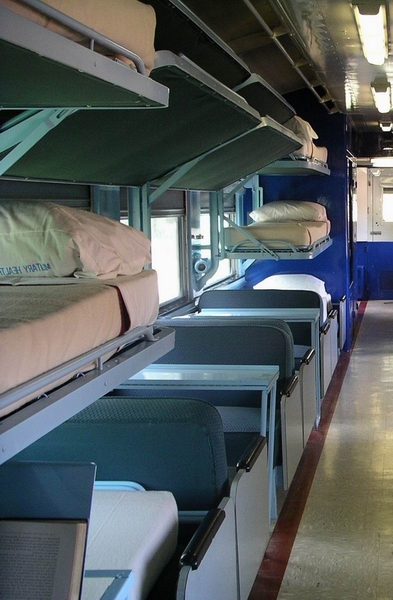 Interior of hospital car