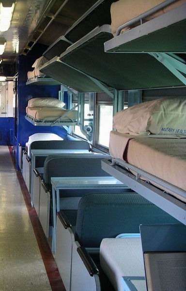 Interior of hospital car