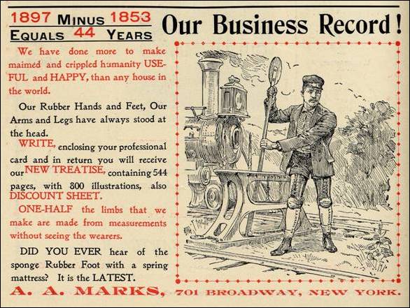 Ad for artificial limbs