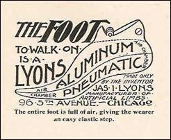 Ad for artificial limbs